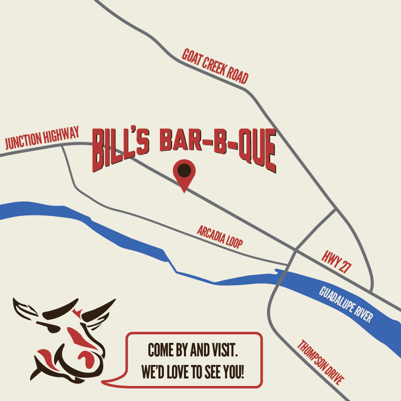 Map to Bill's Bar-B-Que